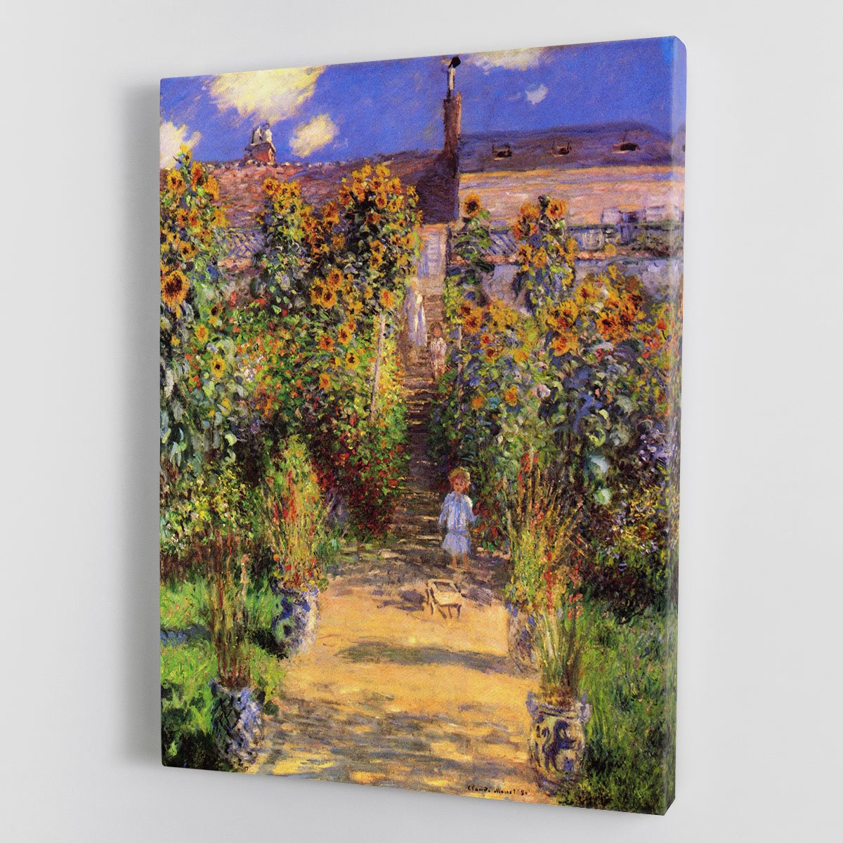 Seine bank at Vetheuil by Monet Canvas Print or Poster