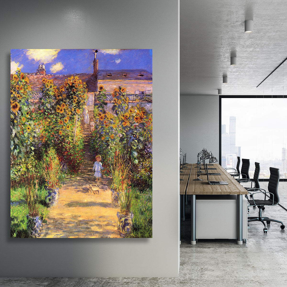 Seine bank at Vetheuil by Monet Canvas Print or Poster - Canvas Art Rocks - 3