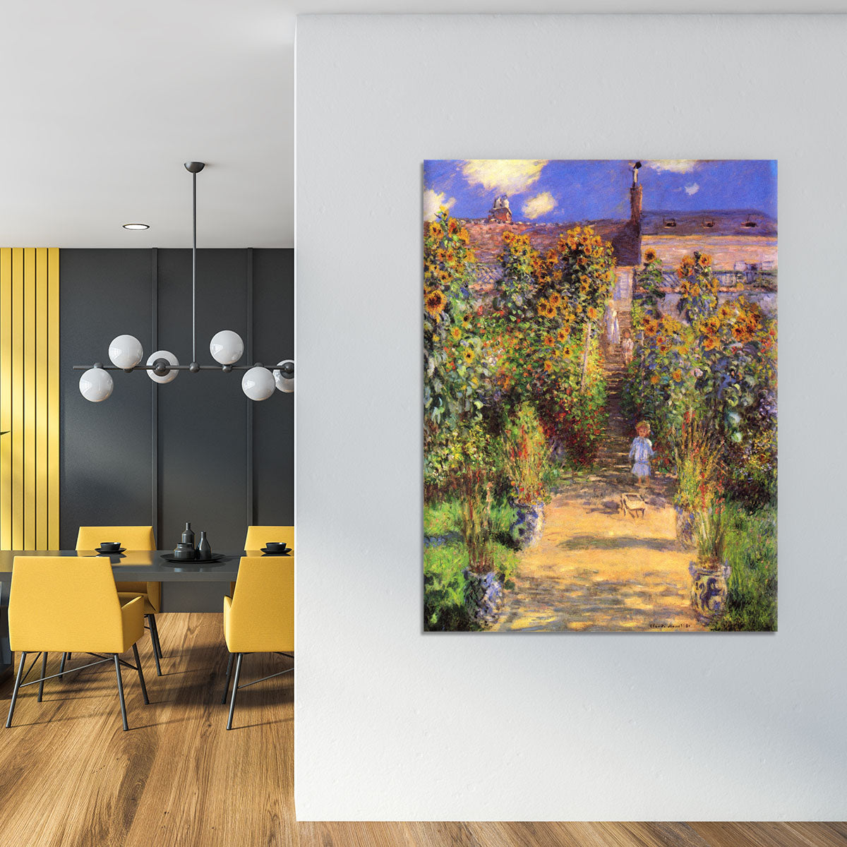 Seine bank at Vetheuil by Monet Canvas Print or Poster - Canvas Art Rocks - 4