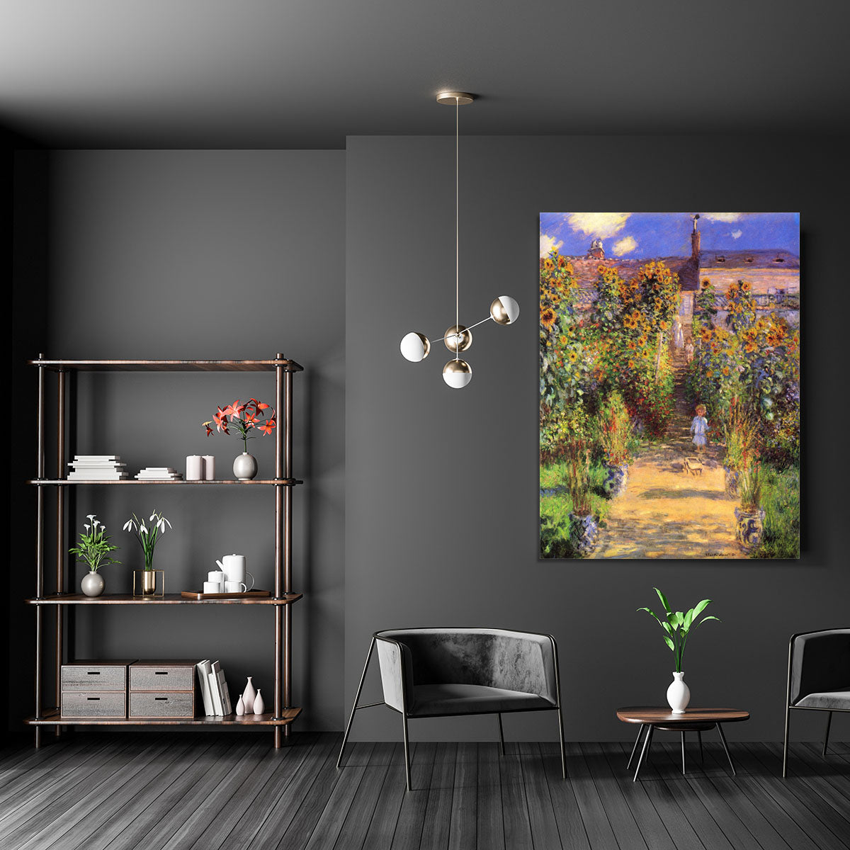 Seine bank at Vetheuil by Monet Canvas Print or Poster - Canvas Art Rocks - 5