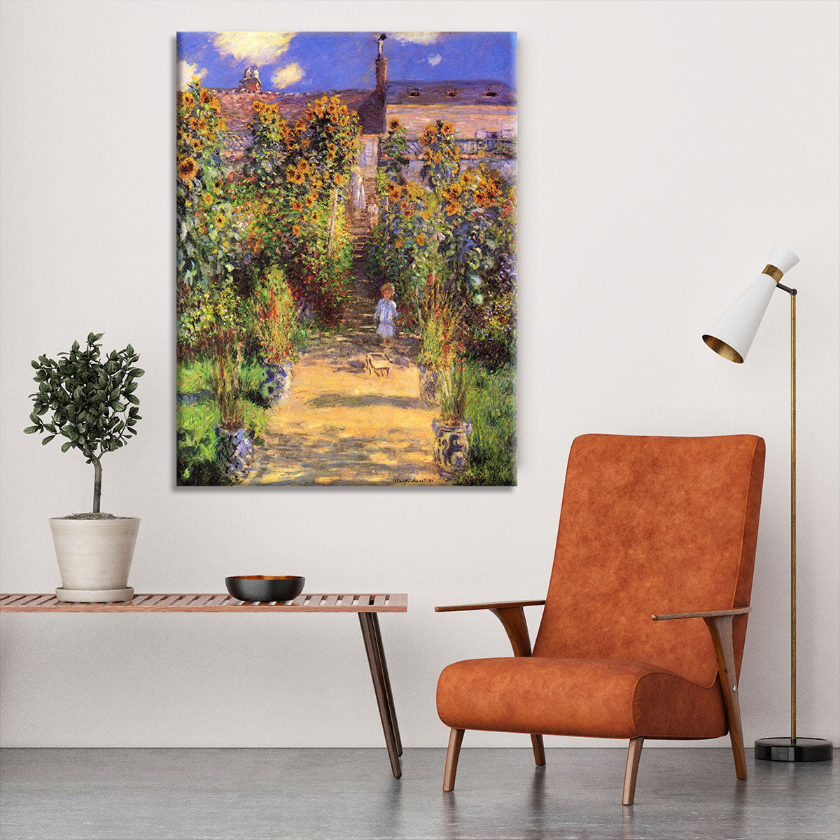 Seine bank at Vetheuil by Monet Canvas Print or Poster - Canvas Art Rocks - 6