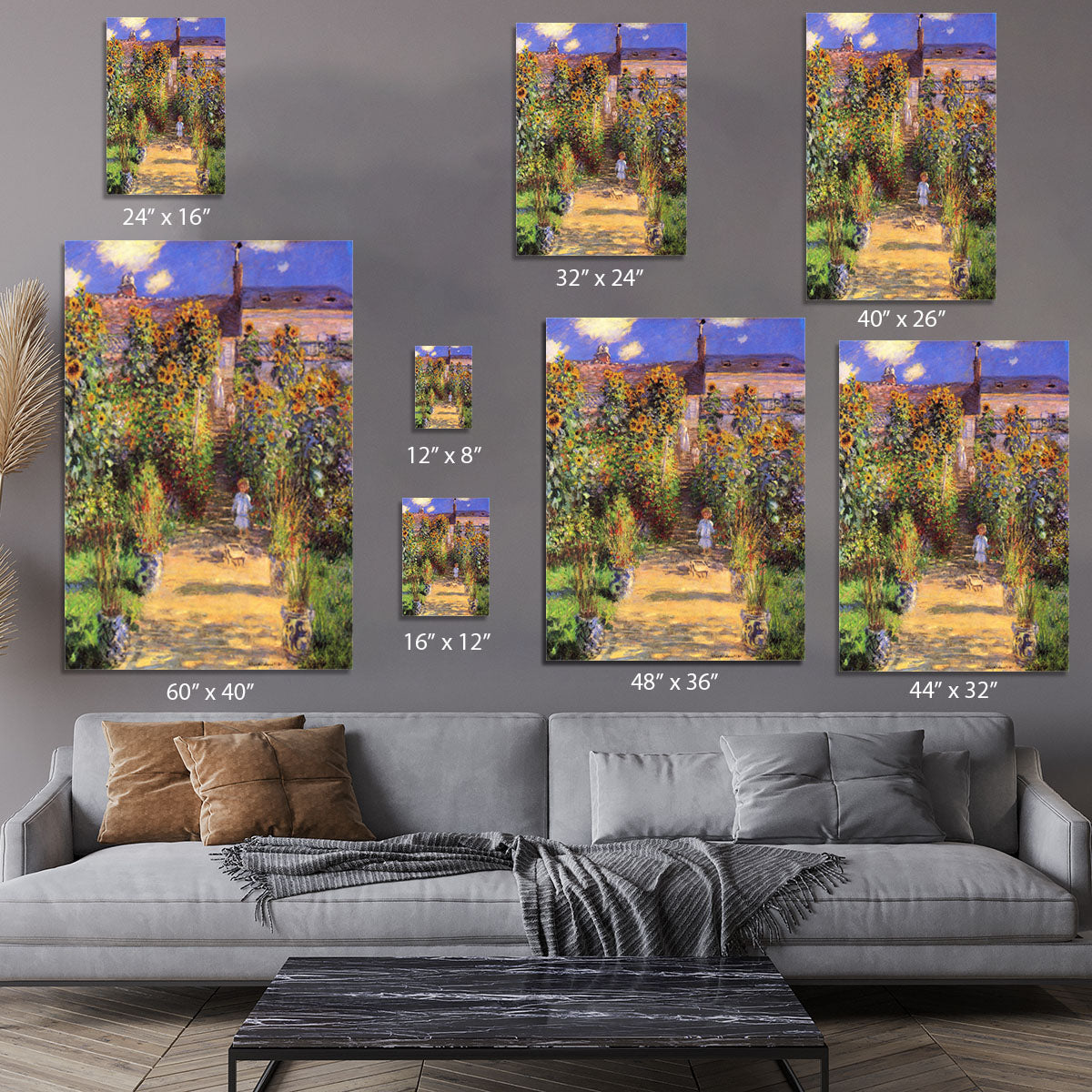 Seine bank at Vetheuil by Monet Canvas Print or Poster - Canvas Art Rocks - 7