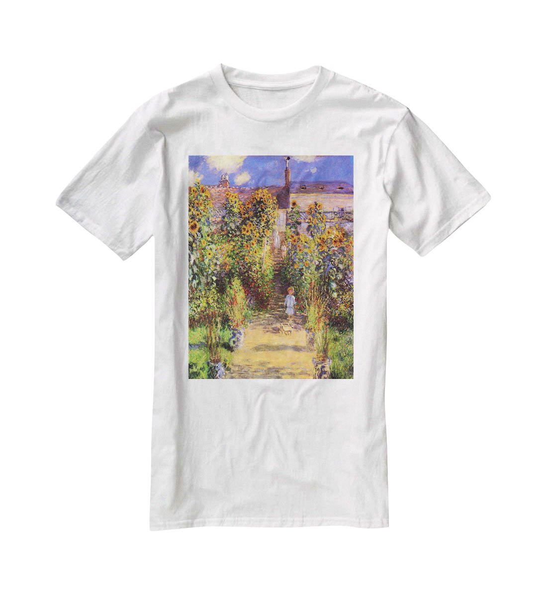 Seine bank at Vetheuil by Monet T-Shirt - Canvas Art Rocks - 5