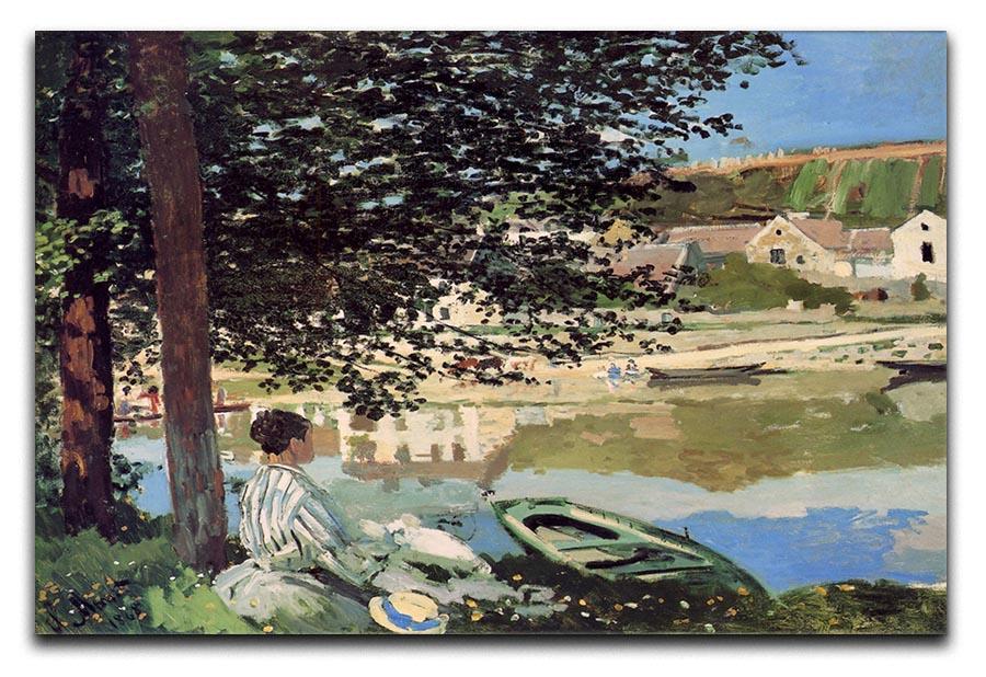 Seine bank at Vethueil by Monet Canvas Print & Poster  - Canvas Art Rocks - 1