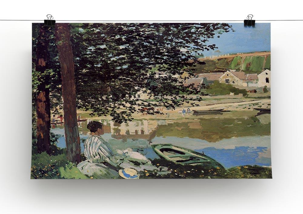 Seine bank at Vethueil by Monet Canvas Print & Poster - Canvas Art Rocks - 2