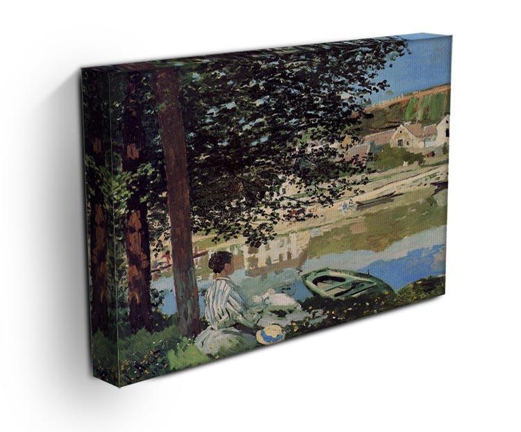 Seine bank at Vethueil by Monet Canvas Print & Poster - Canvas Art Rocks - 3