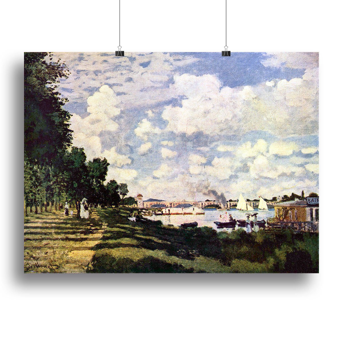 Seine basin near Argenteuil by Monet Canvas Print or Poster