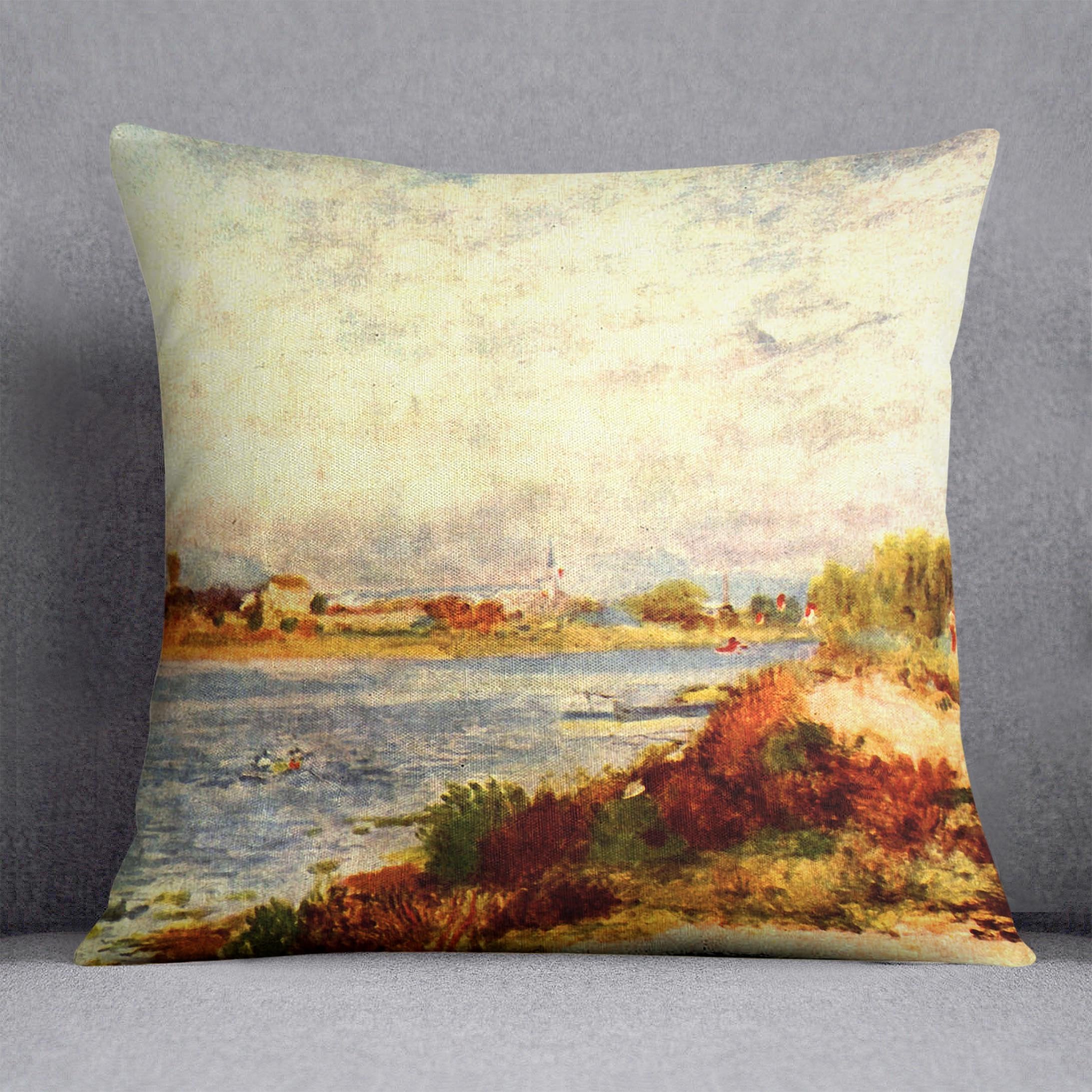 Seine in Argenteuil by Renoir Throw Pillow