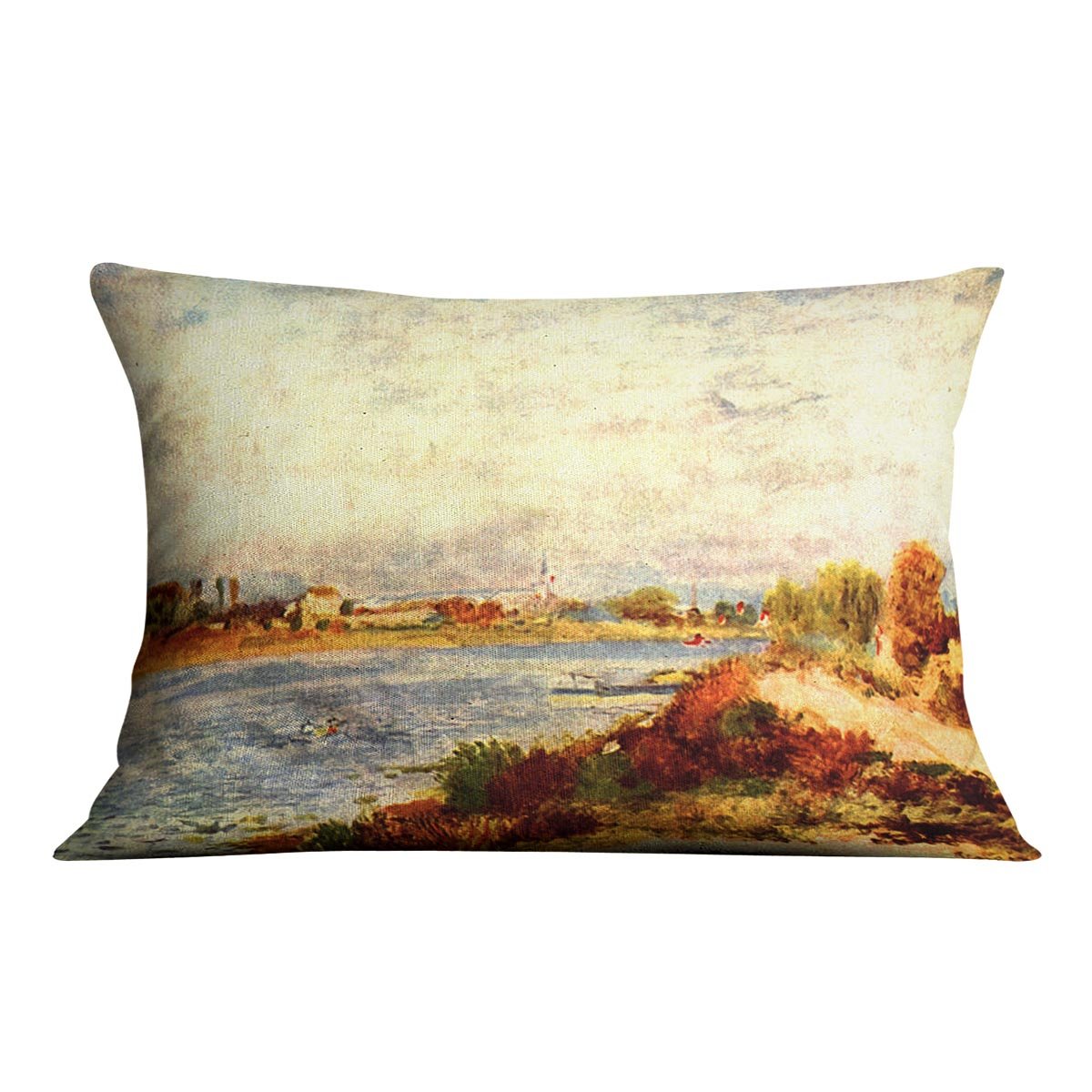 Seine in Argenteuil by Renoir Throw Pillow