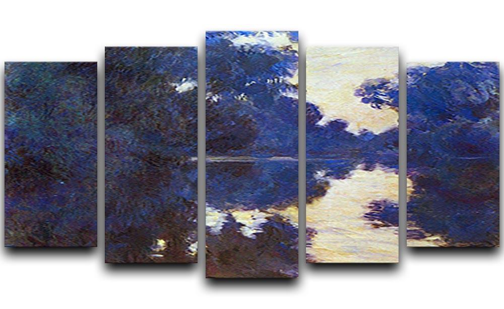 Seine in Morning 2 by Monet 5 Split Panel Canvas  - Canvas Art Rocks - 1