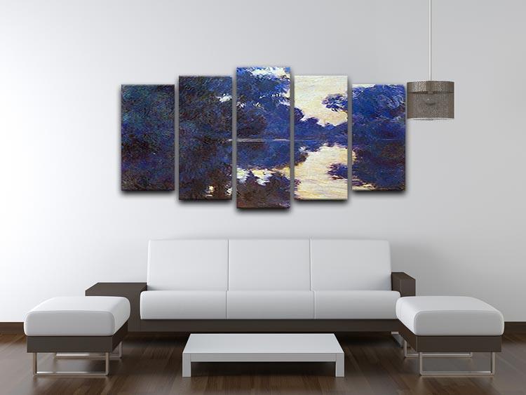 Seine in Morning 2 by Monet 5 Split Panel Canvas - Canvas Art Rocks - 3