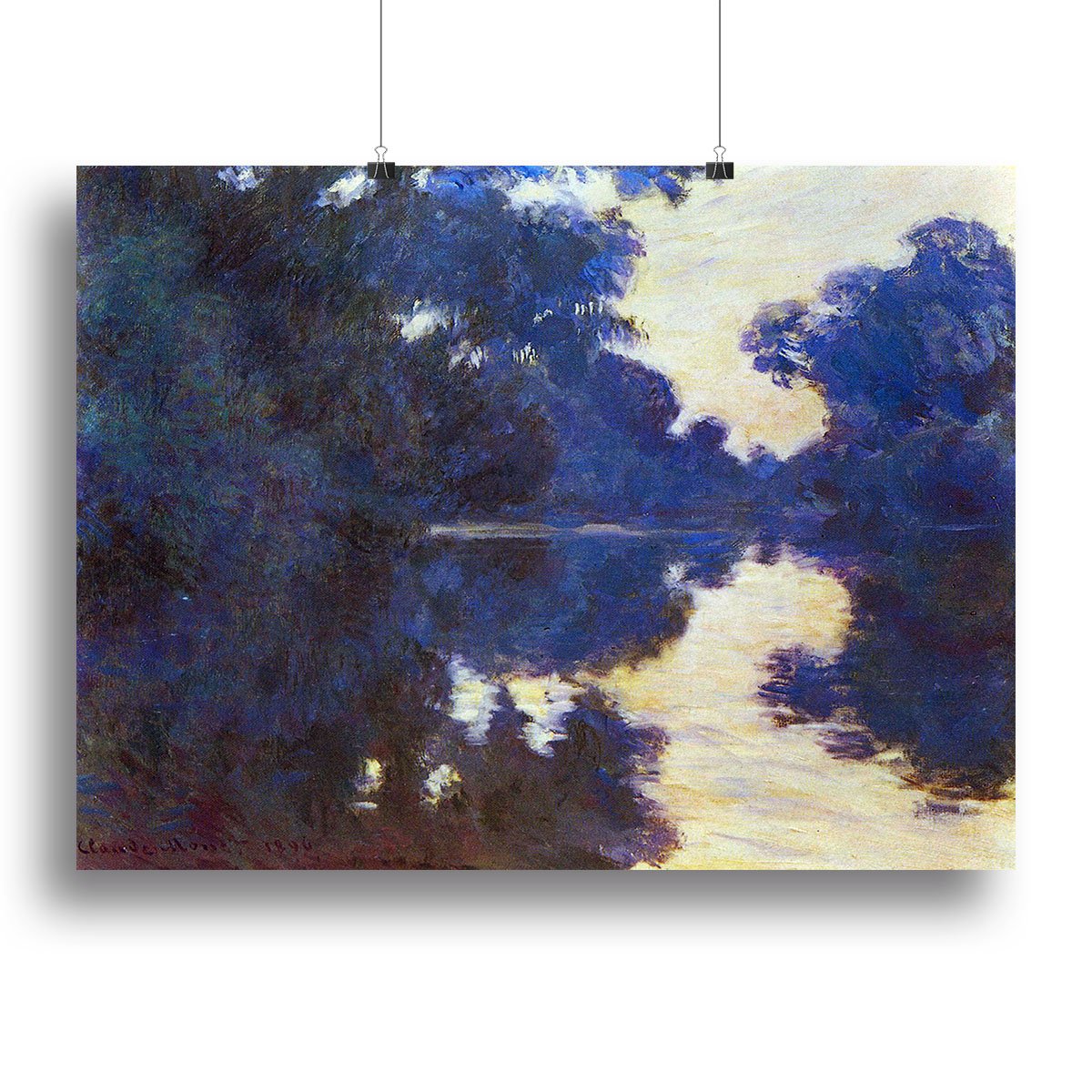 Seine in Morning 2 by Monet Canvas Print or Poster