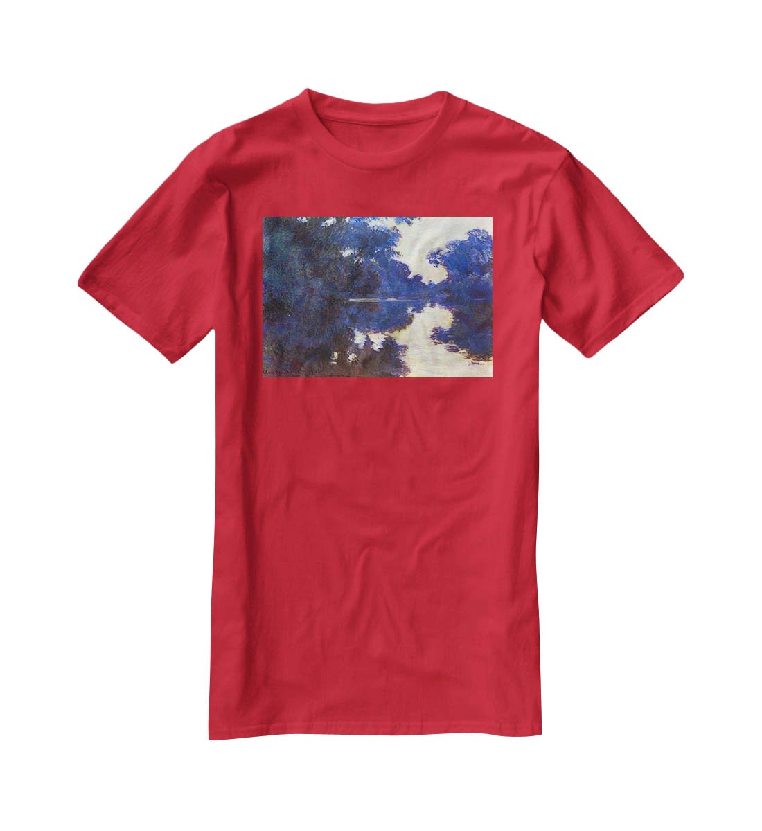 Seine in Morning 2 by Monet T-Shirt - Canvas Art Rocks - 4