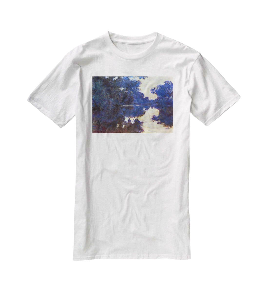 Seine in Morning 2 by Monet T-Shirt - Canvas Art Rocks - 5