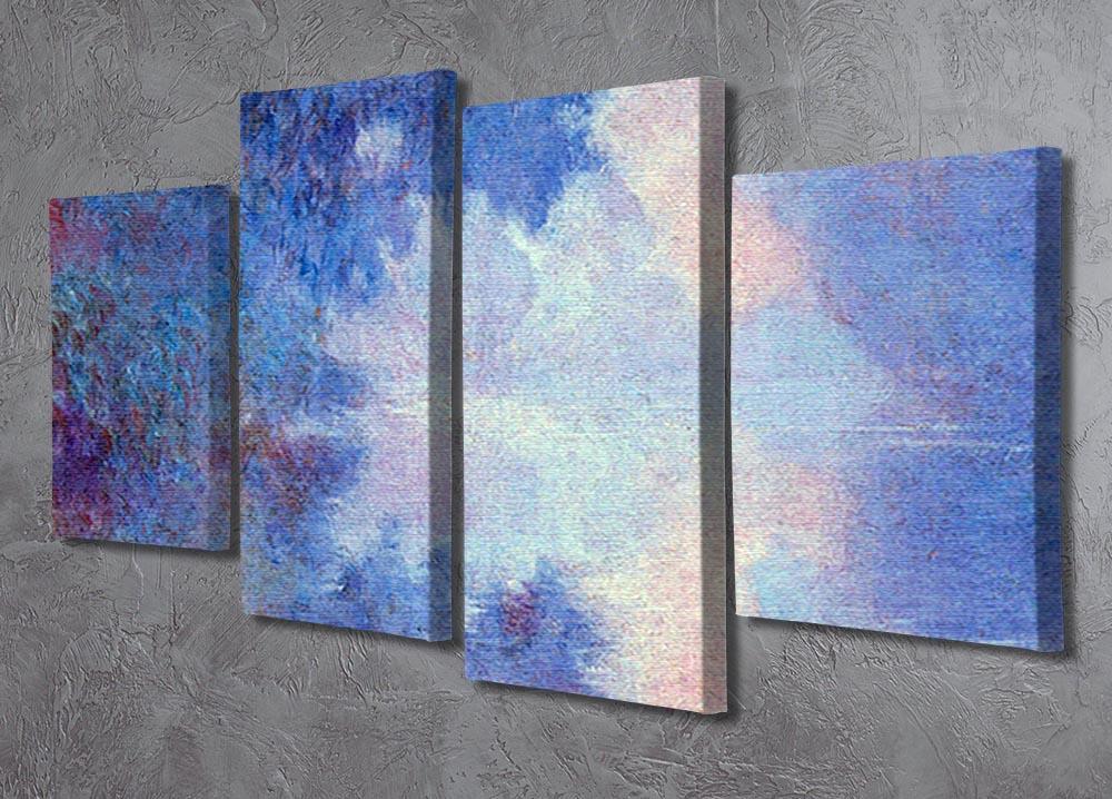 Seine in Morning by Monet 4 Split Panel Canvas - Canvas Art Rocks - 2