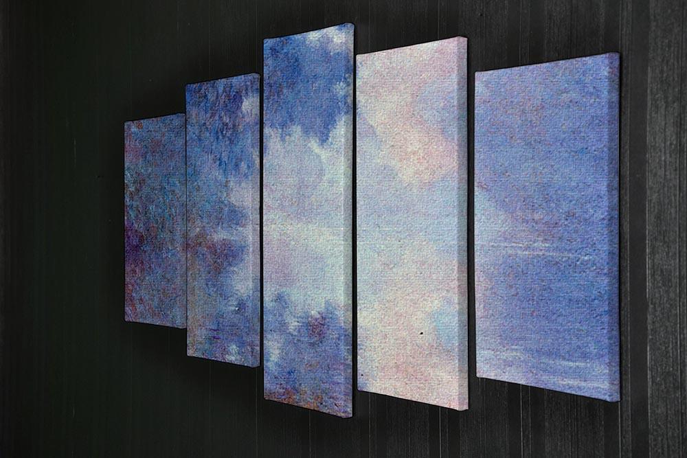 Seine in Morning by Monet 5 Split Panel Canvas - Canvas Art Rocks - 2