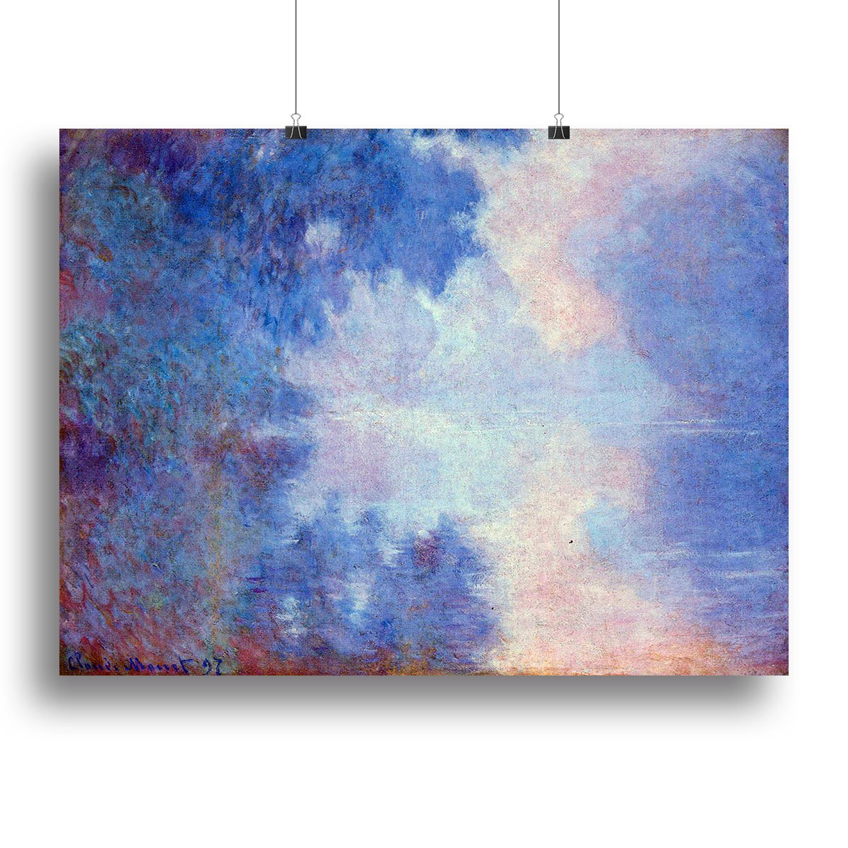 Seine in Morning by Monet Canvas Print or Poster
