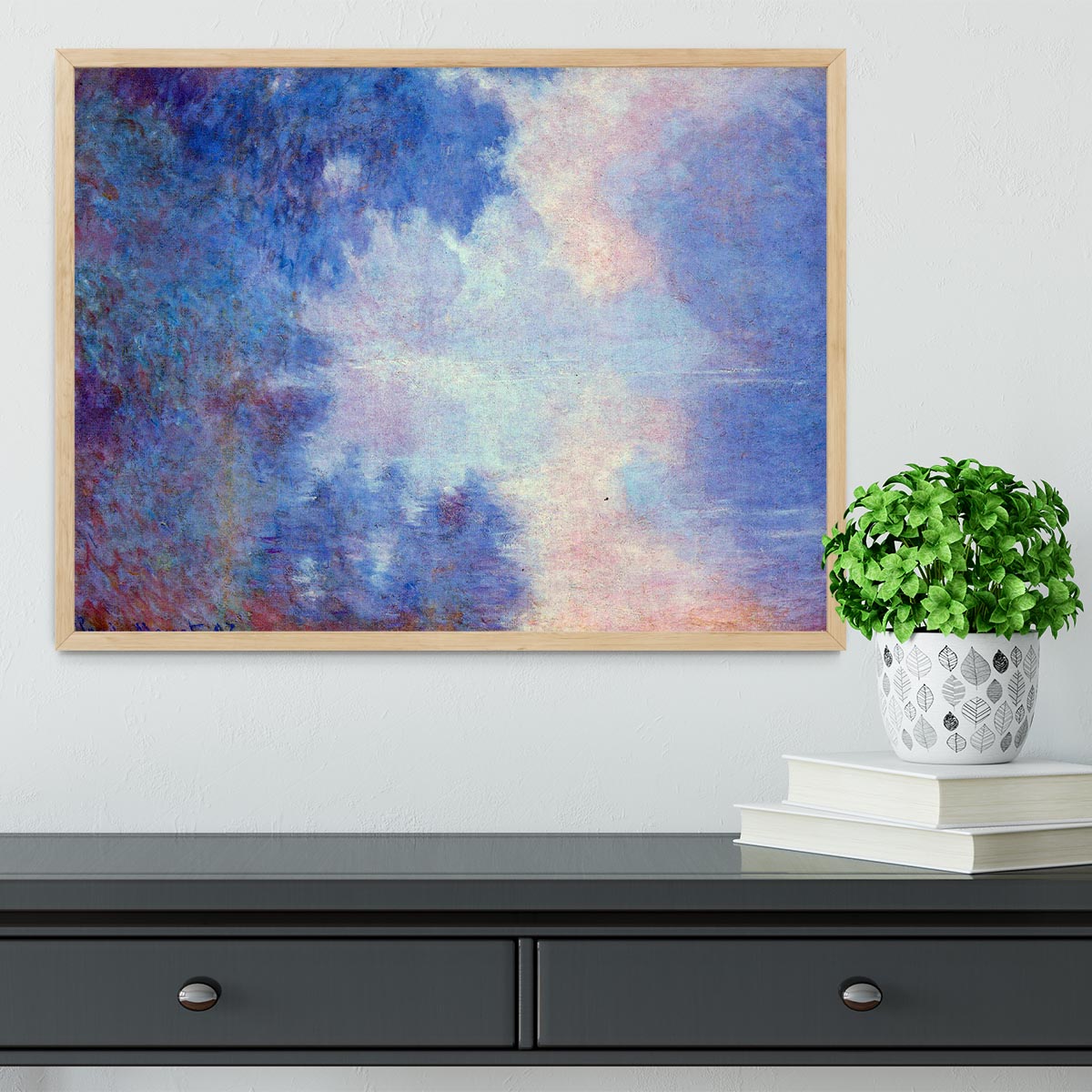 Seine in Morning by Monet Framed Print - Canvas Art Rocks - 4