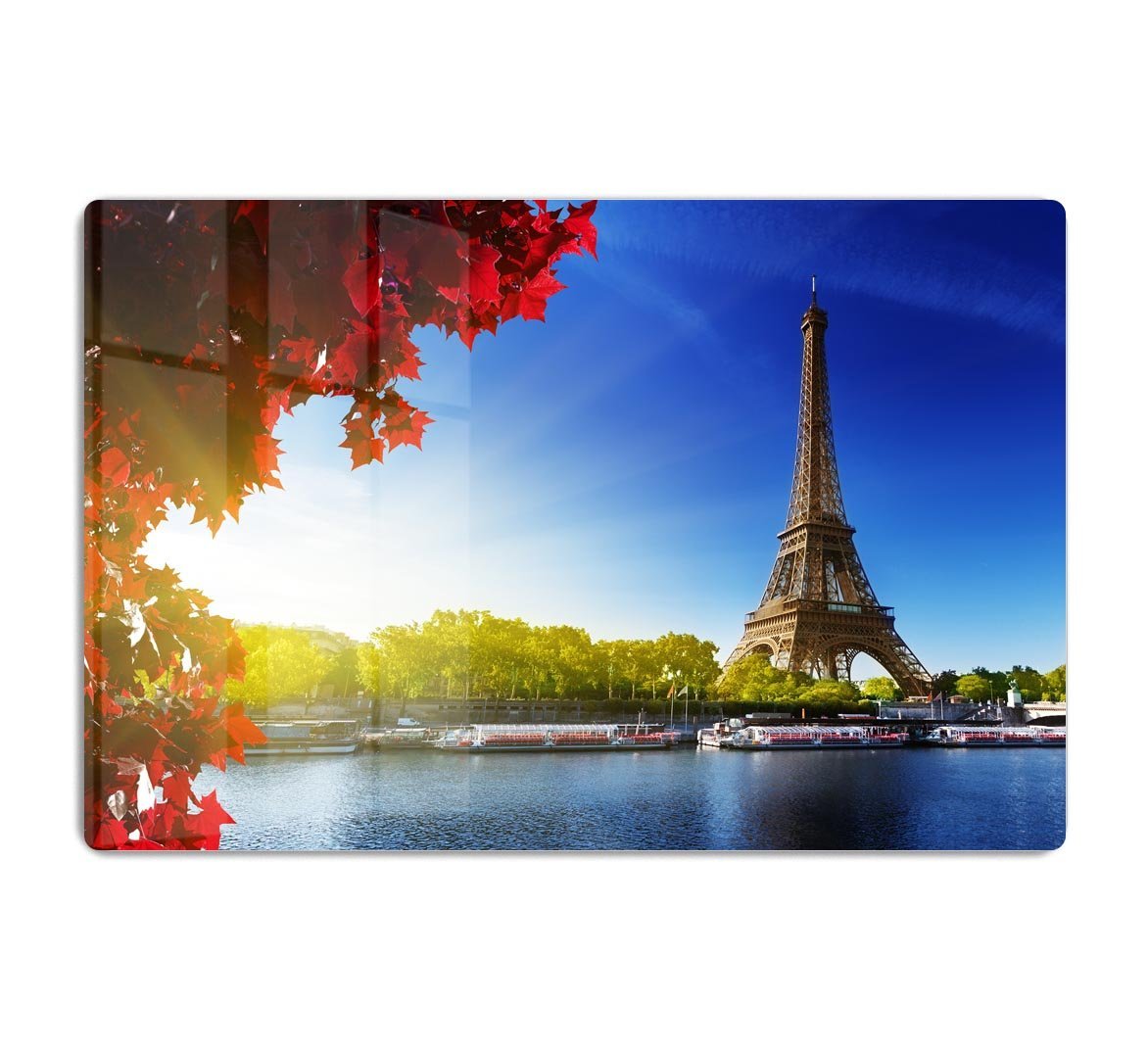 Seine in Paris with Eiffel tower HD Metal Print