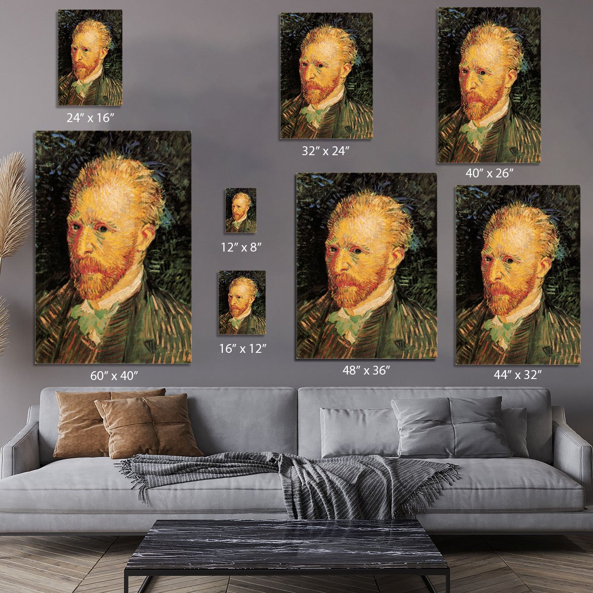 Self-Portrait 10 by Van Gogh Canvas Print or Poster