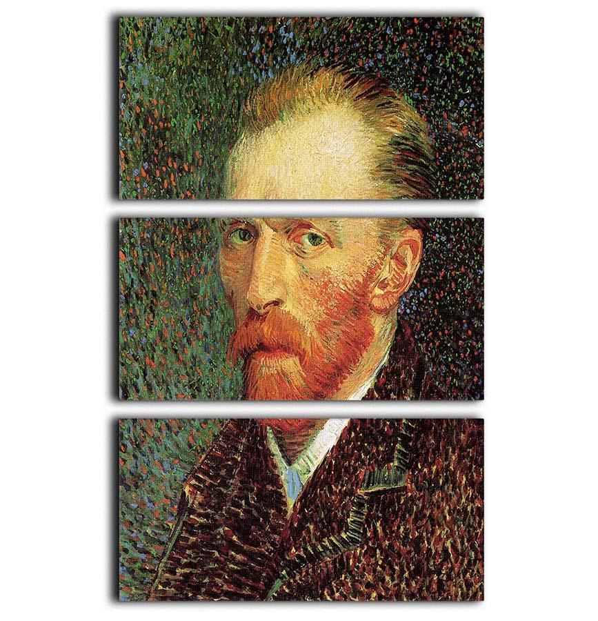 Self-Portrait 3 by Van Gogh 3 Split Panel Canvas Print - Canvas Art Rocks - 1