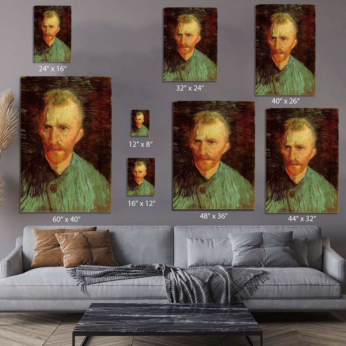 Self-Portrait 8 by Van Gogh Canvas Print or Poster