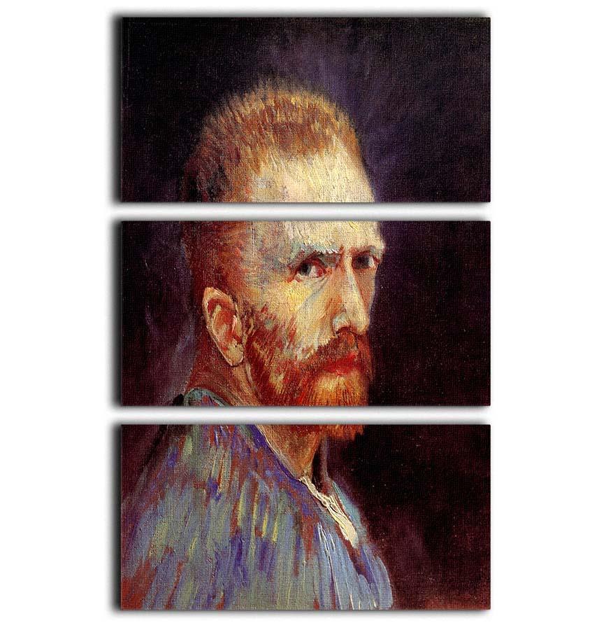 Self-Portrait 9 by Van Gogh 3 Split Panel Canvas Print - Canvas Art Rocks - 1