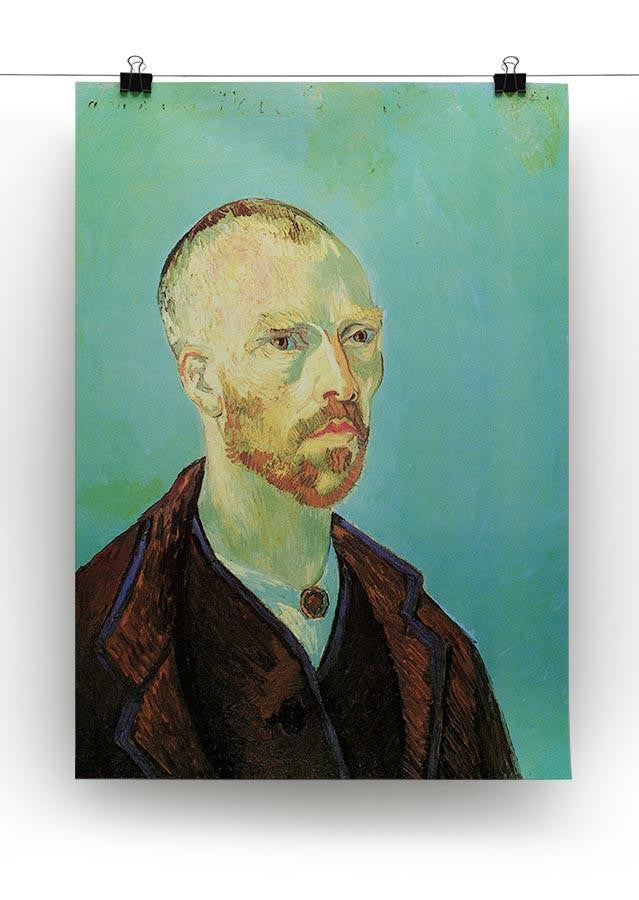 Self-Portrait Dedicated to Paul Gauguin by Van Gogh Canvas Print & Poster - Canvas Art Rocks - 2