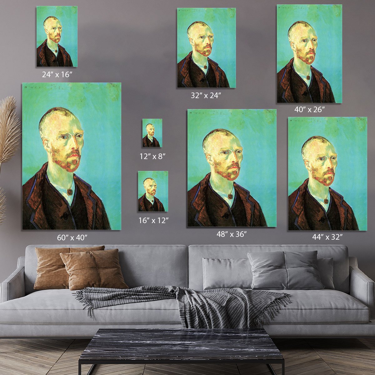 Self-Portrait Dedicated to Paul Gauguin by Van Gogh Canvas Print or Poster
