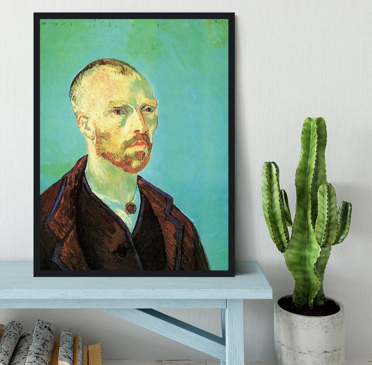 Self-Portrait Dedicated to Paul Gauguin by Van Gogh Framed Print - Canvas Art Rocks - 2