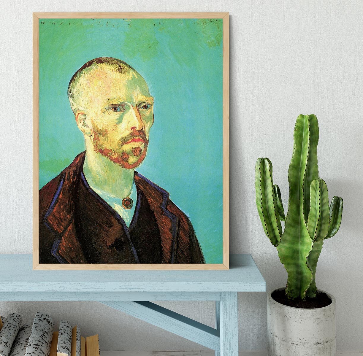 Self-Portrait Dedicated to Paul Gauguin by Van Gogh Framed Print - Canvas Art Rocks - 4