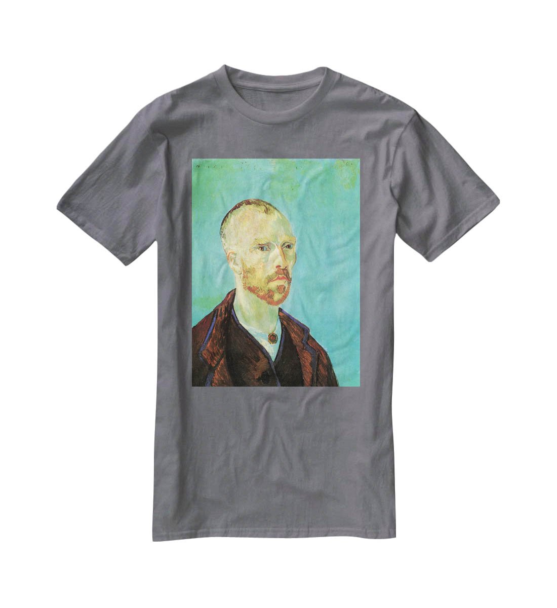 Self-Portrait Dedicated to Paul Gauguin by Van Gogh T-Shirt - Canvas Art Rocks - 3