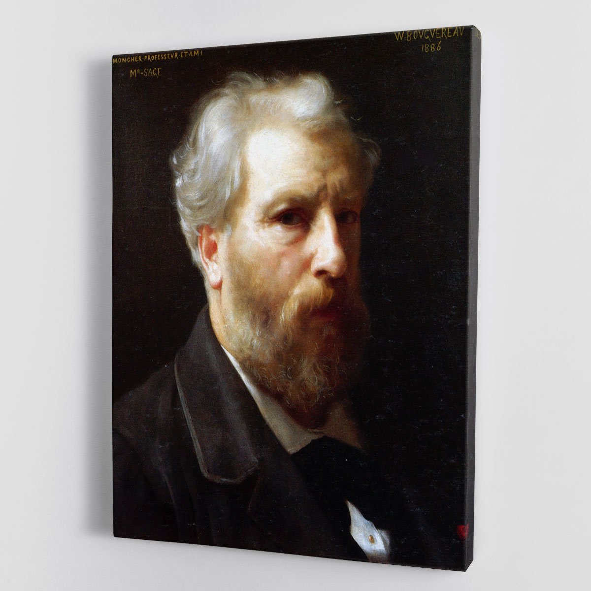 Self-Portrait Presented To M Sage By Bouguereau Canvas Print or Poster