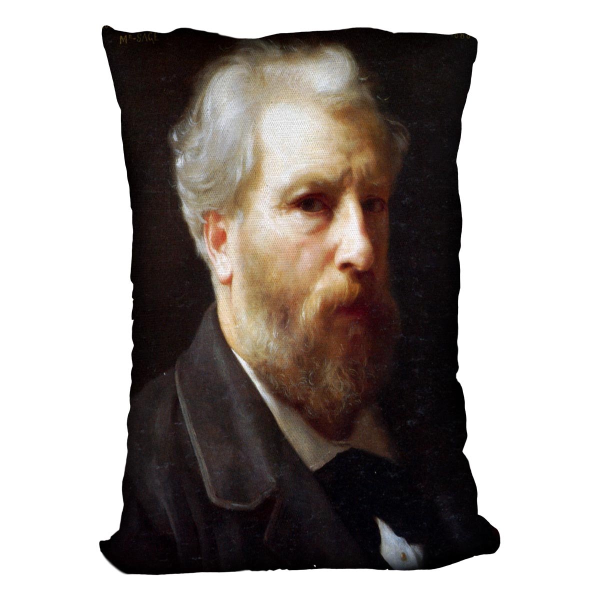 Self-Portrait Presented To M Sage By Bouguereau Throw Pillow