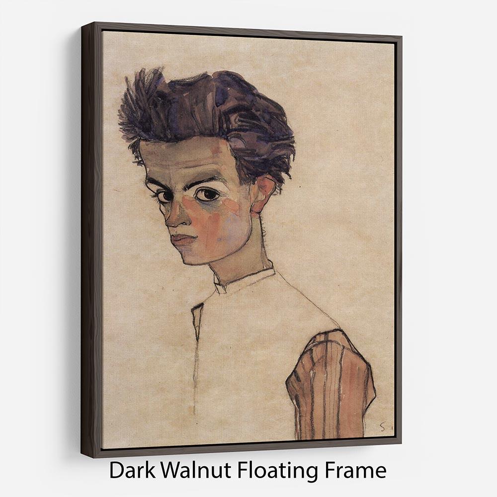 Self-Portrait by Egon Schiele Floating Frame Canvas - Canvas Art Rocks - 5