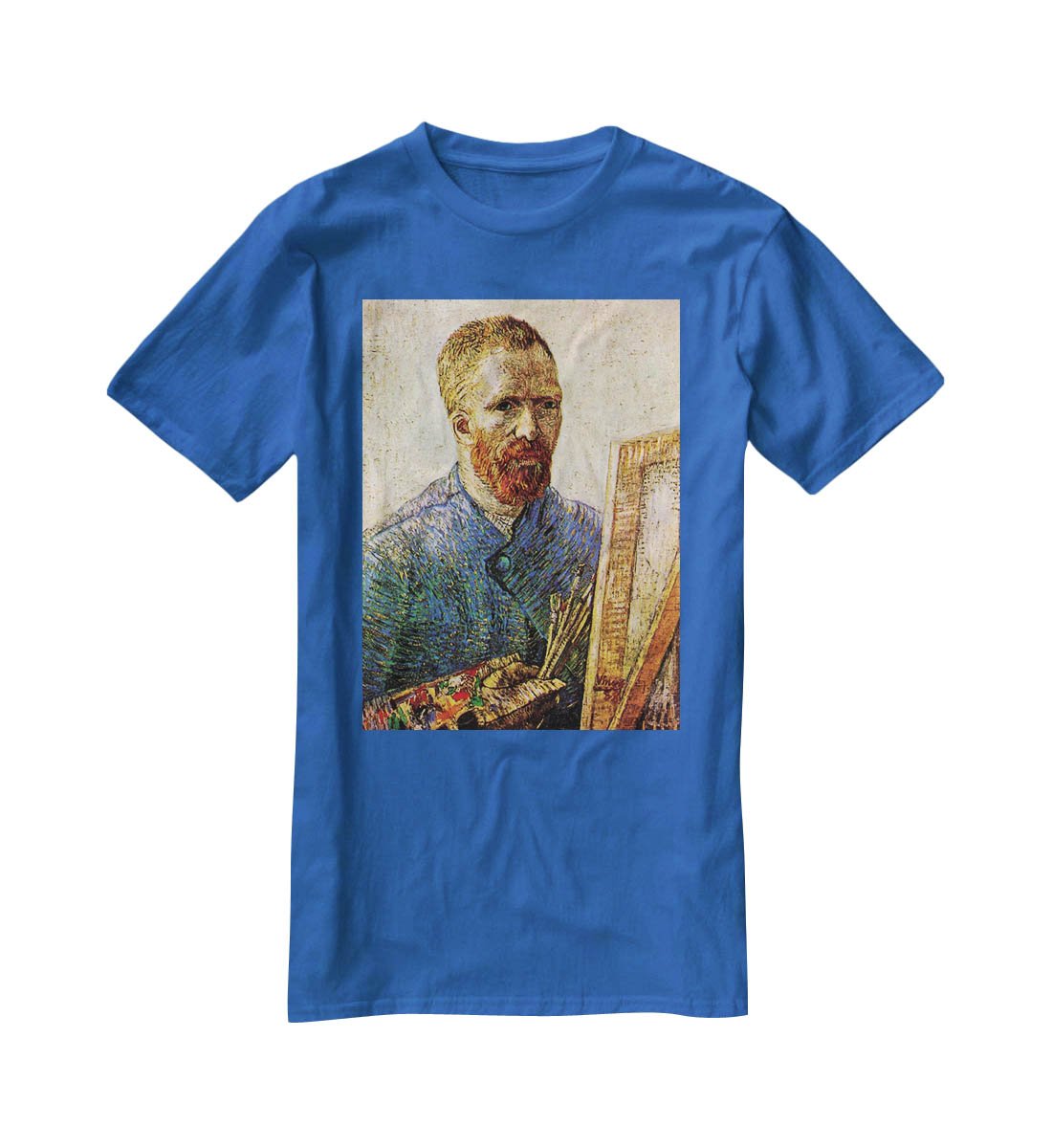 Self-Portrait in Front of the Easel by Van Gogh T-Shirt - Canvas Art Rocks - 2
