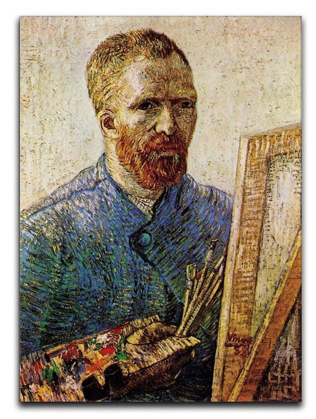 Self-Portrait in Front of the Easel by Van Gogh Canvas Print & Poster  - Canvas Art Rocks - 1