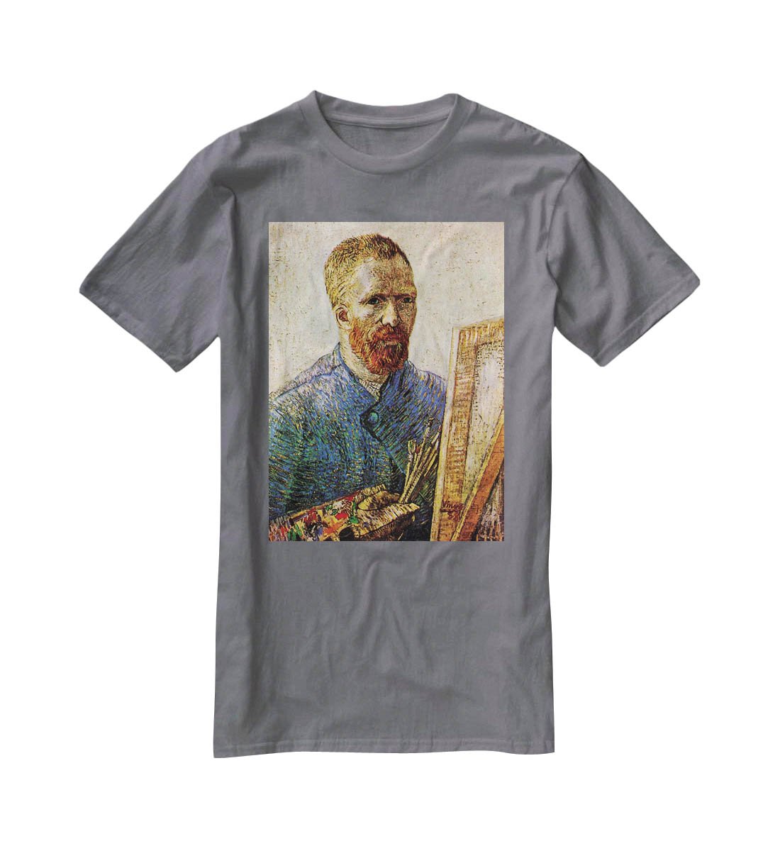Self-Portrait in Front of the Easel by Van Gogh T-Shirt - Canvas Art Rocks - 3