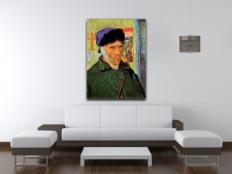 Self-Portrait with Bandaged Ear by Van Gogh Canvas Print & Poster - Canvas Art Rocks - 4