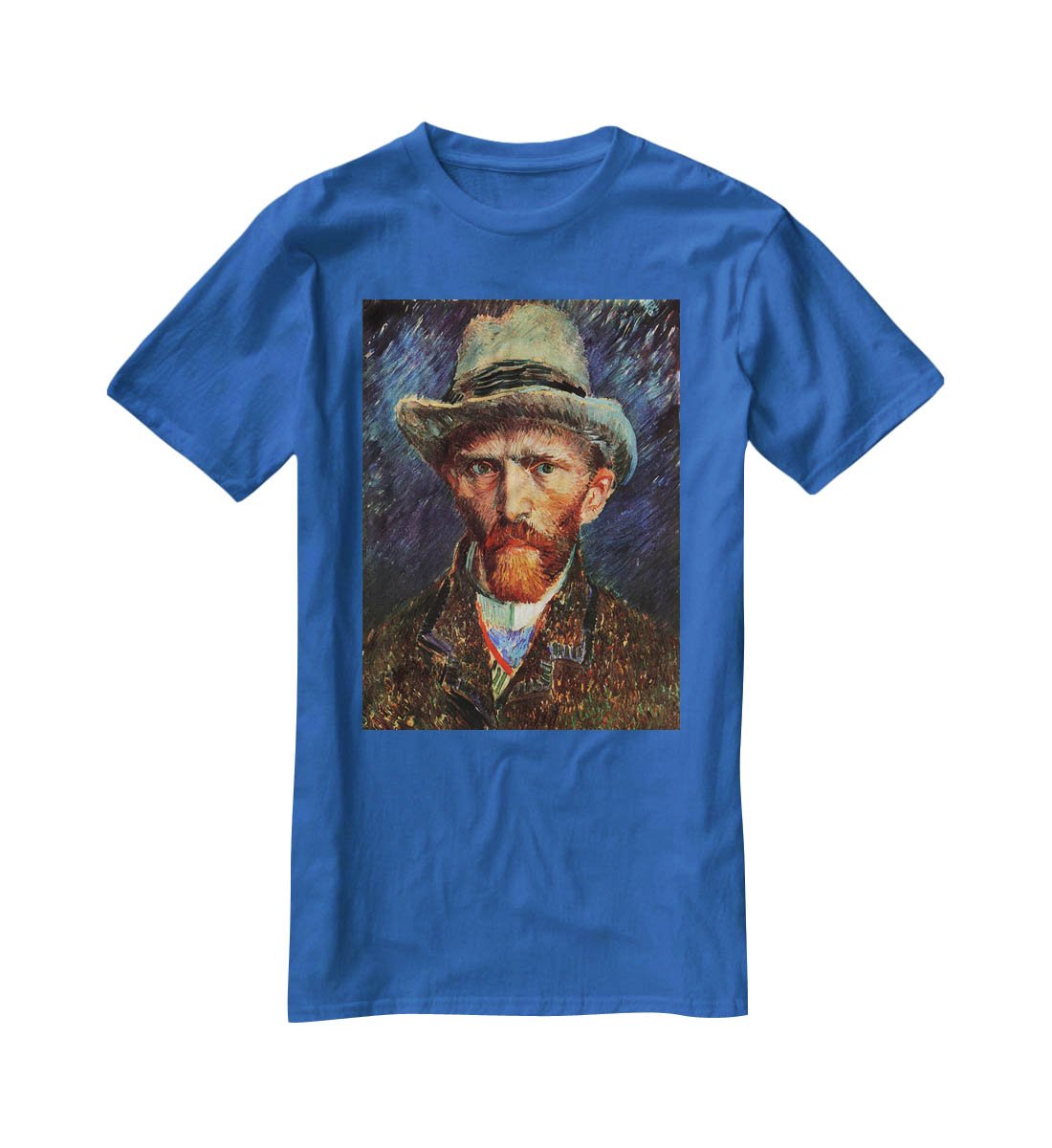 Self-Portrait with Grey Felt Hat by Van Gogh T-Shirt - Canvas Art Rocks - 2