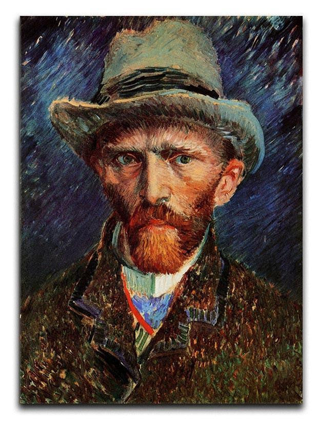 Self-Portrait with Grey Felt Hat by Van Gogh Canvas Print & Poster  - Canvas Art Rocks - 1