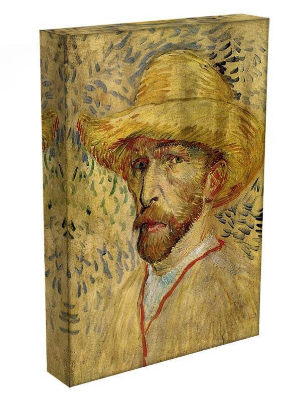 Self-Portrait with Straw Hat 2 by Van Gogh Canvas Print & Poster - Canvas Art Rocks - 3