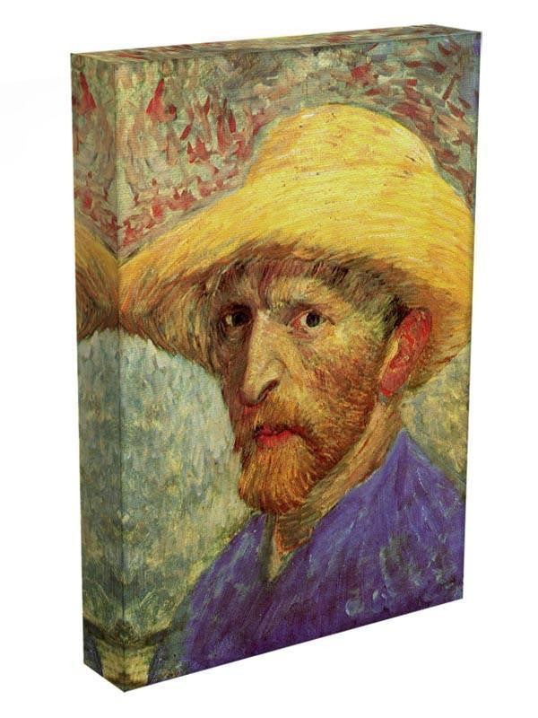 Self-Portrait with Straw Hat 3 by Van Gogh Canvas Print & Poster - Canvas Art Rocks - 3