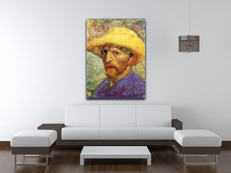 Self-Portrait with Straw Hat 3 by Van Gogh Canvas Print & Poster - Canvas Art Rocks - 4