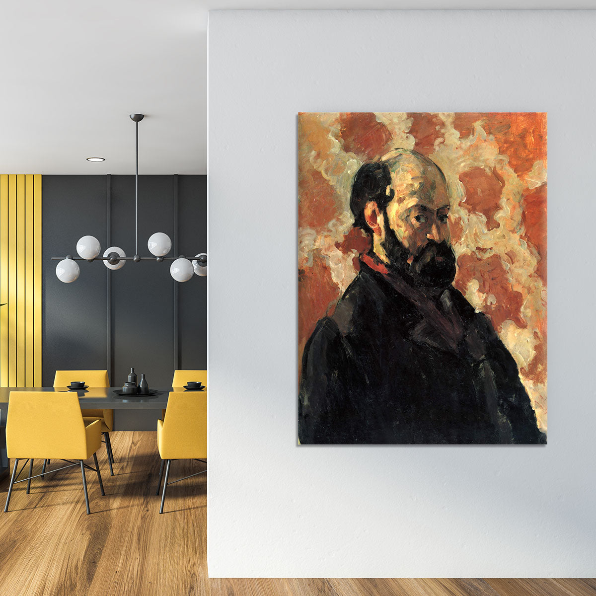 Self-portrait before Rose Background by Cezanne Canvas Print or Poster - Canvas Art Rocks - 4