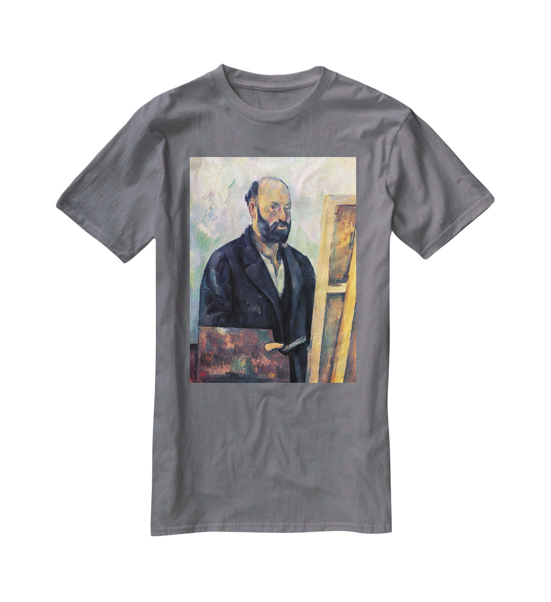 Self-portrait with Pallette by Cezanne T-Shirt - Canvas Art Rocks - 3