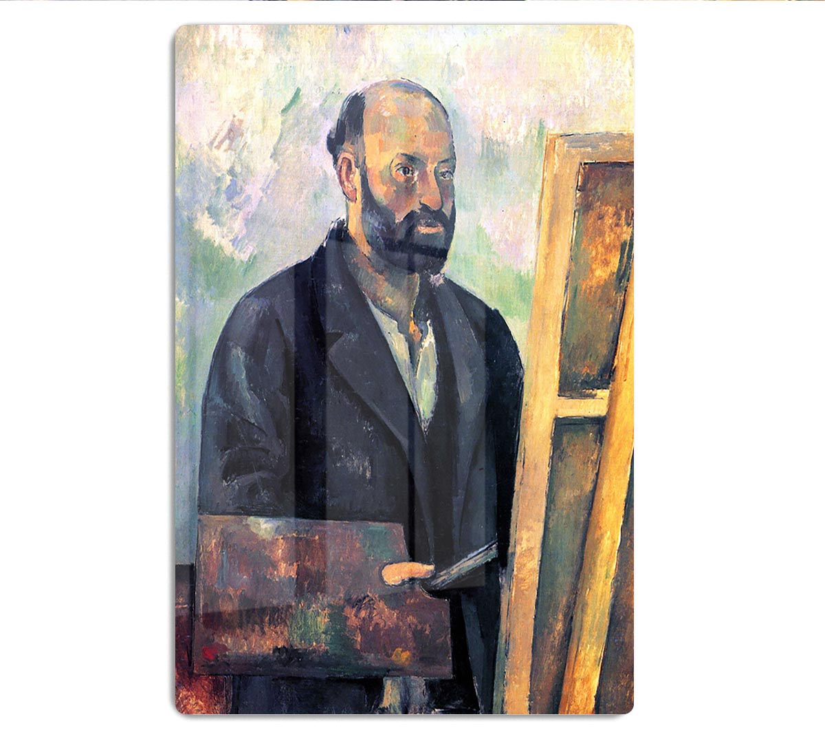 Self-portrait with Pallette by Cezanne Acrylic Block - Canvas Art Rocks - 1