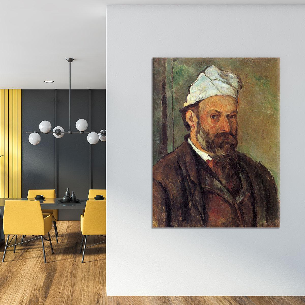 Self-portrait with a white turban by Cezanne Canvas Print or Poster - Canvas Art Rocks - 4