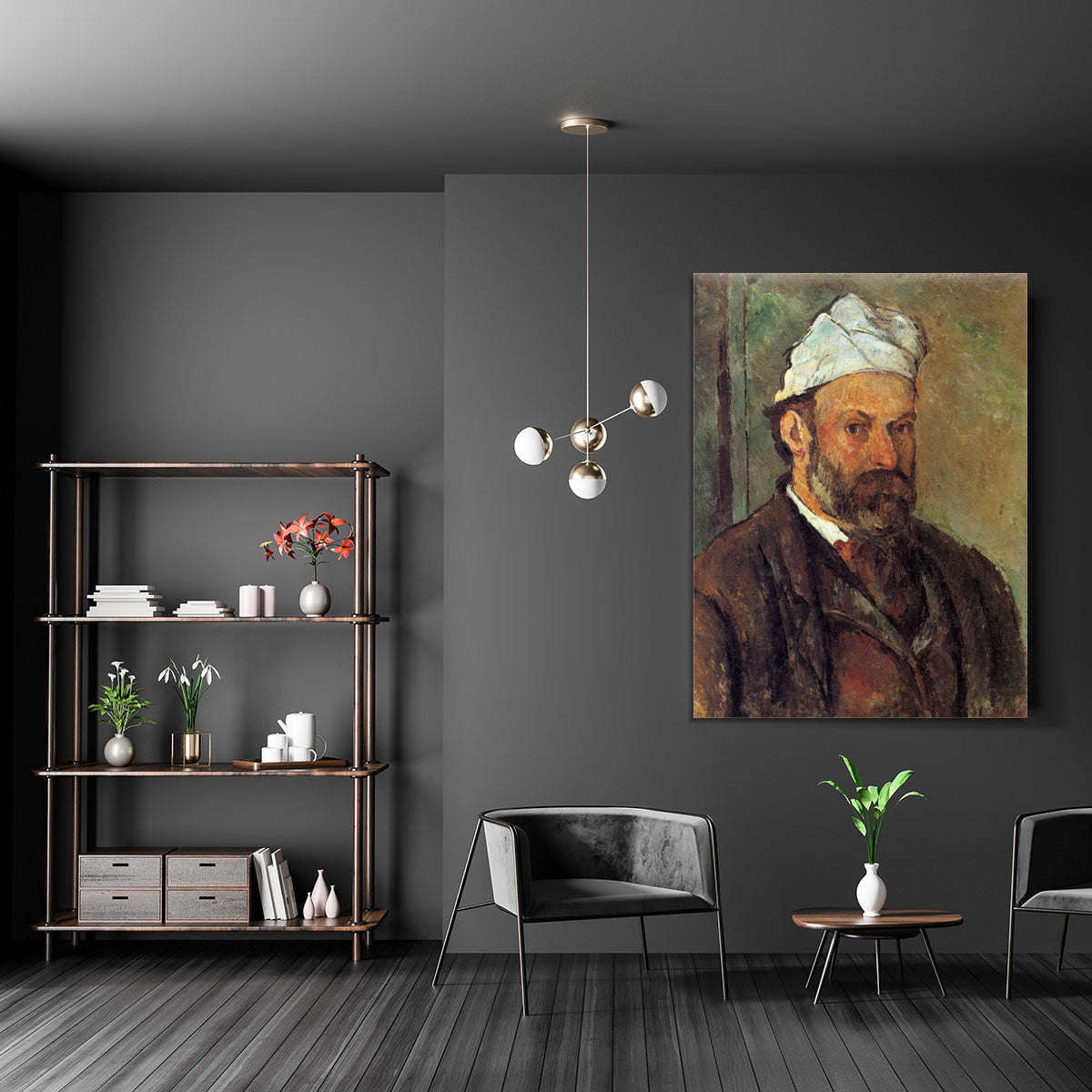 Self-portrait with a white turban by Cezanne Canvas Print or Poster - Canvas Art Rocks - 5