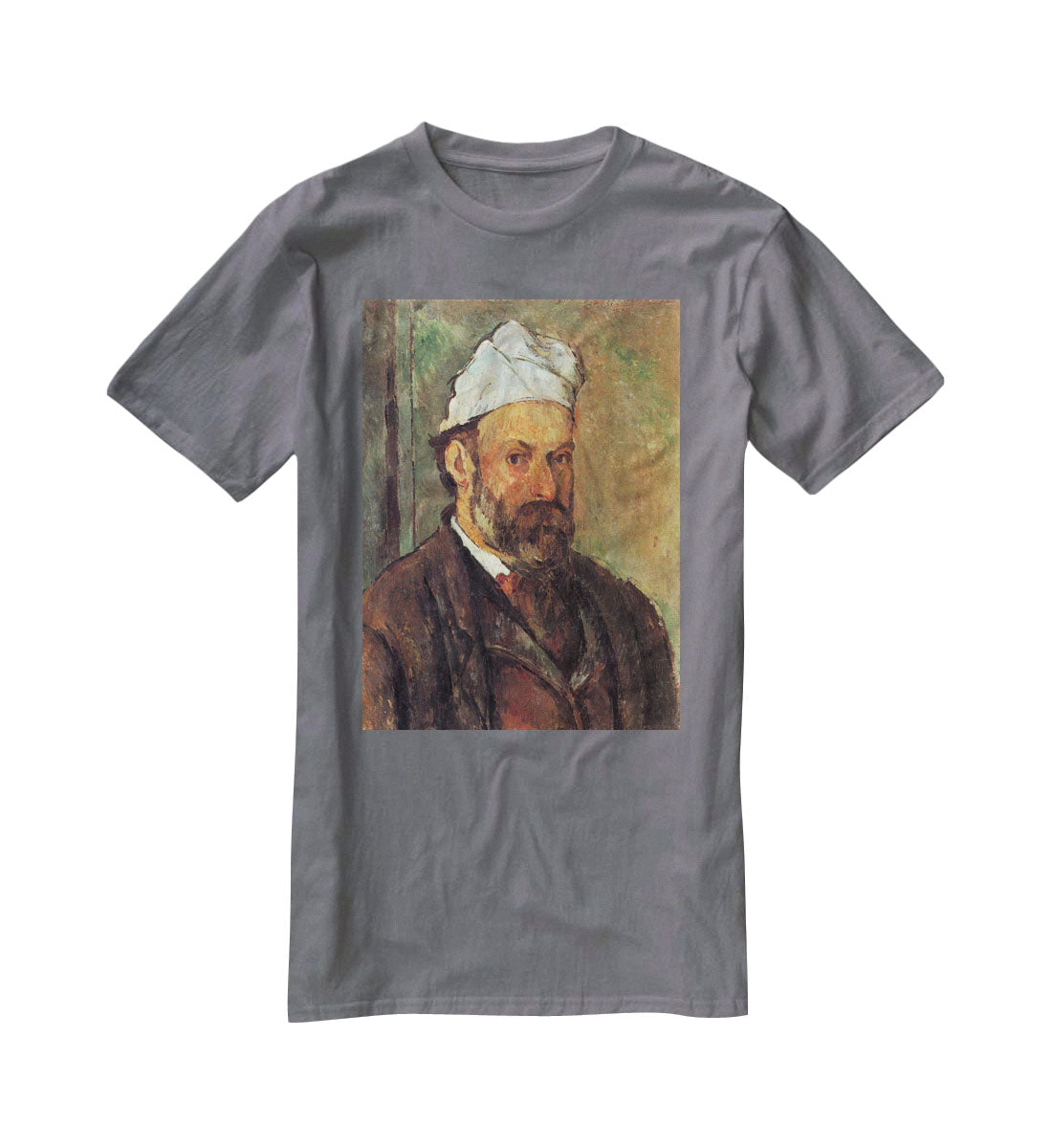 Self-portrait with a white turban by Cezanne T-Shirt - Canvas Art Rocks - 3